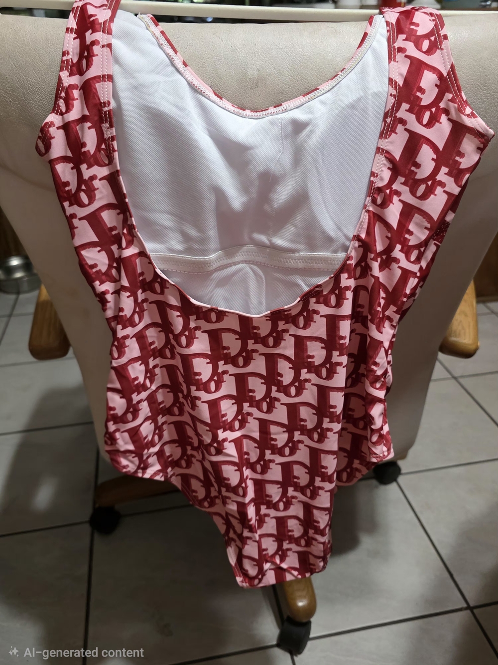 Pink & Red Logo One-Piece Swimsuit - Picture 2 of 2